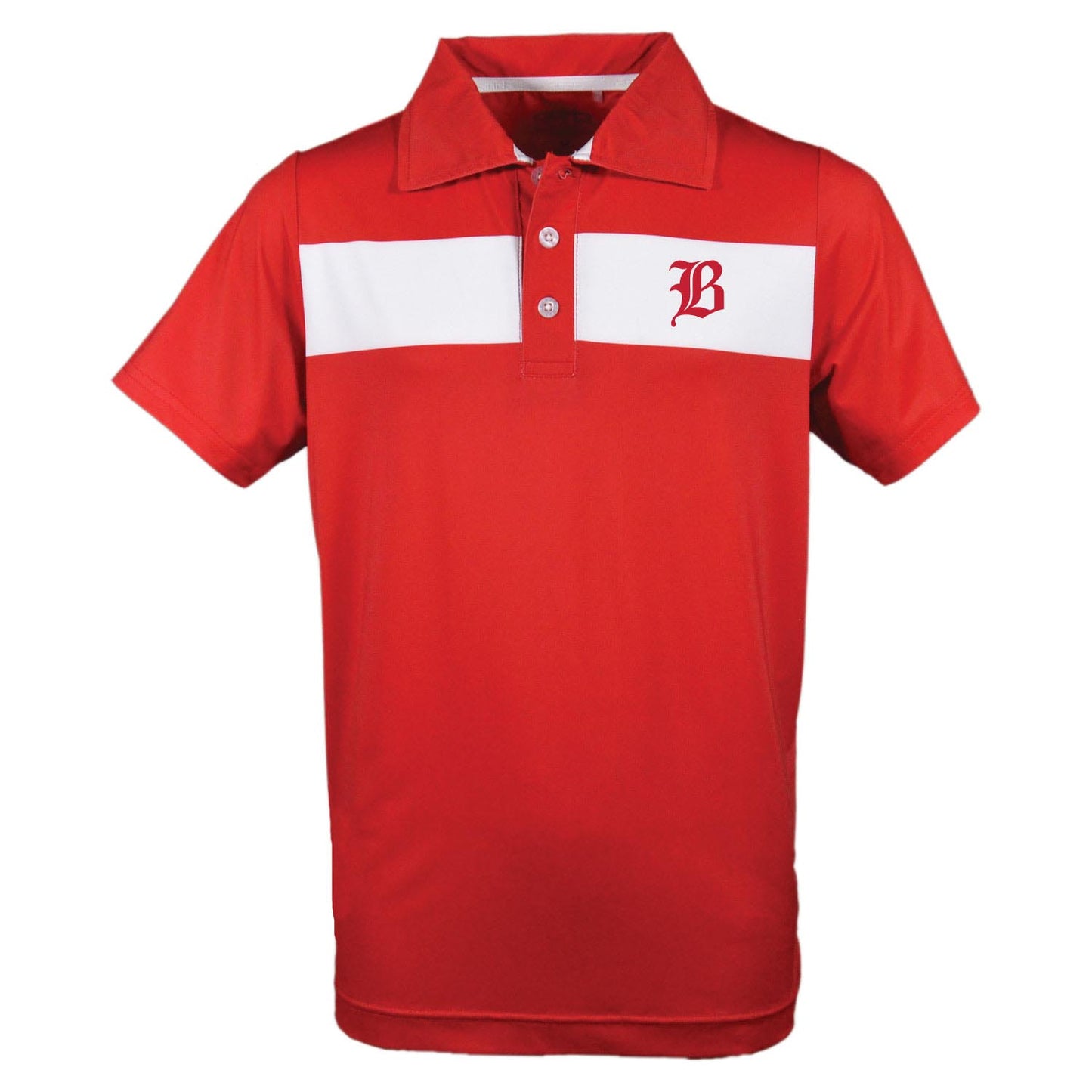 Garb: Youth Red Bold Stripe Polo