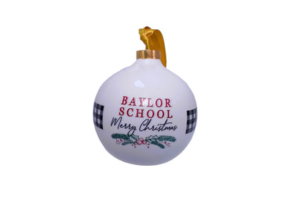 Ornament: Baylor White ball