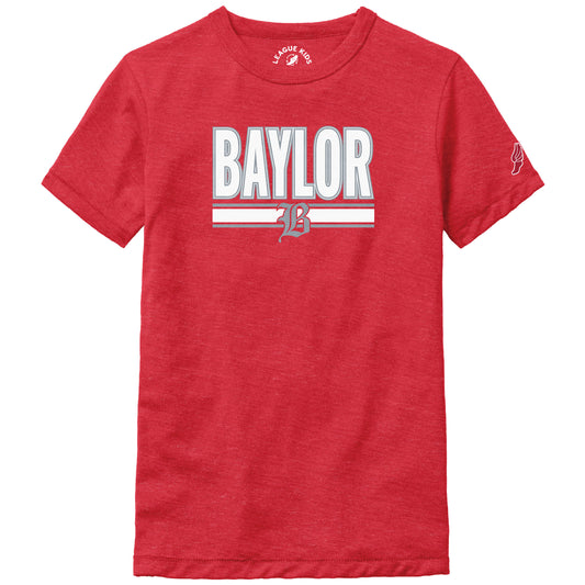 League: Youth Heather Red Tee