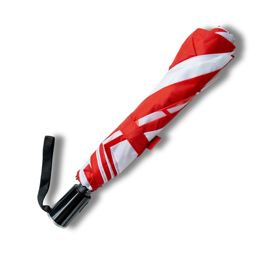 Umbrella: Small red and white 15"