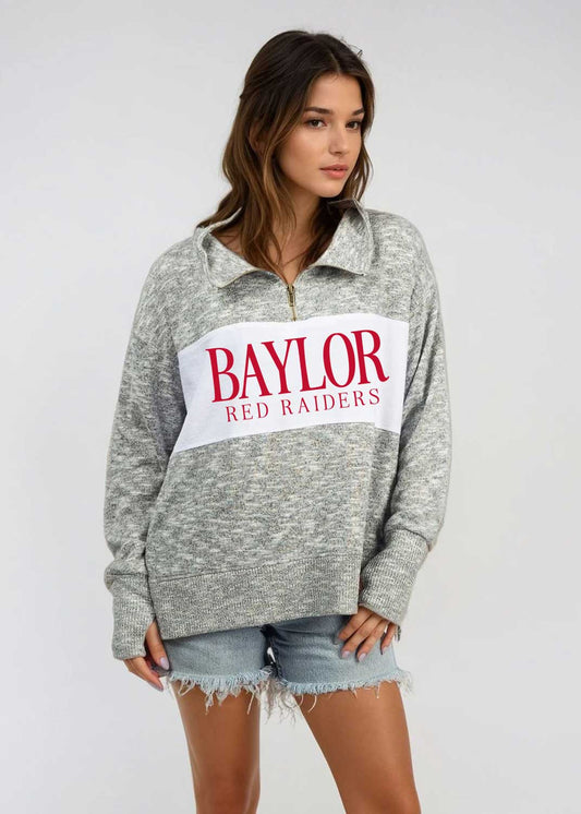 Chicka D- Cozy 1/4 zip Grey BRR