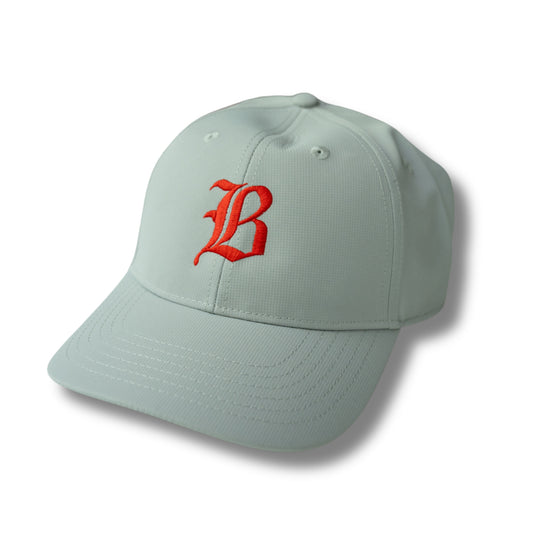 Hat: Light Grey Red B