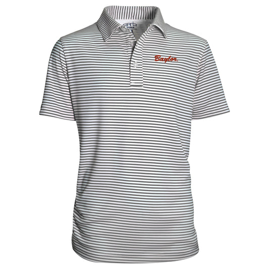 Garb: Stripe Polo Grey