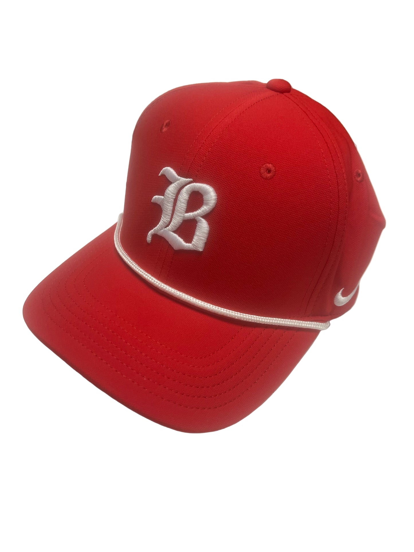 Hat: Nike Red/White Rope "B"