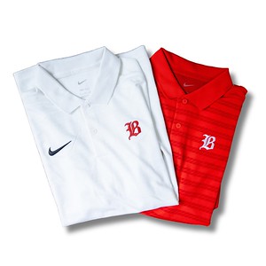 Nike Polo: White Lite Stripe