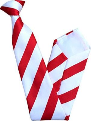 Tie: Boys Necktie - Red and White Stripe