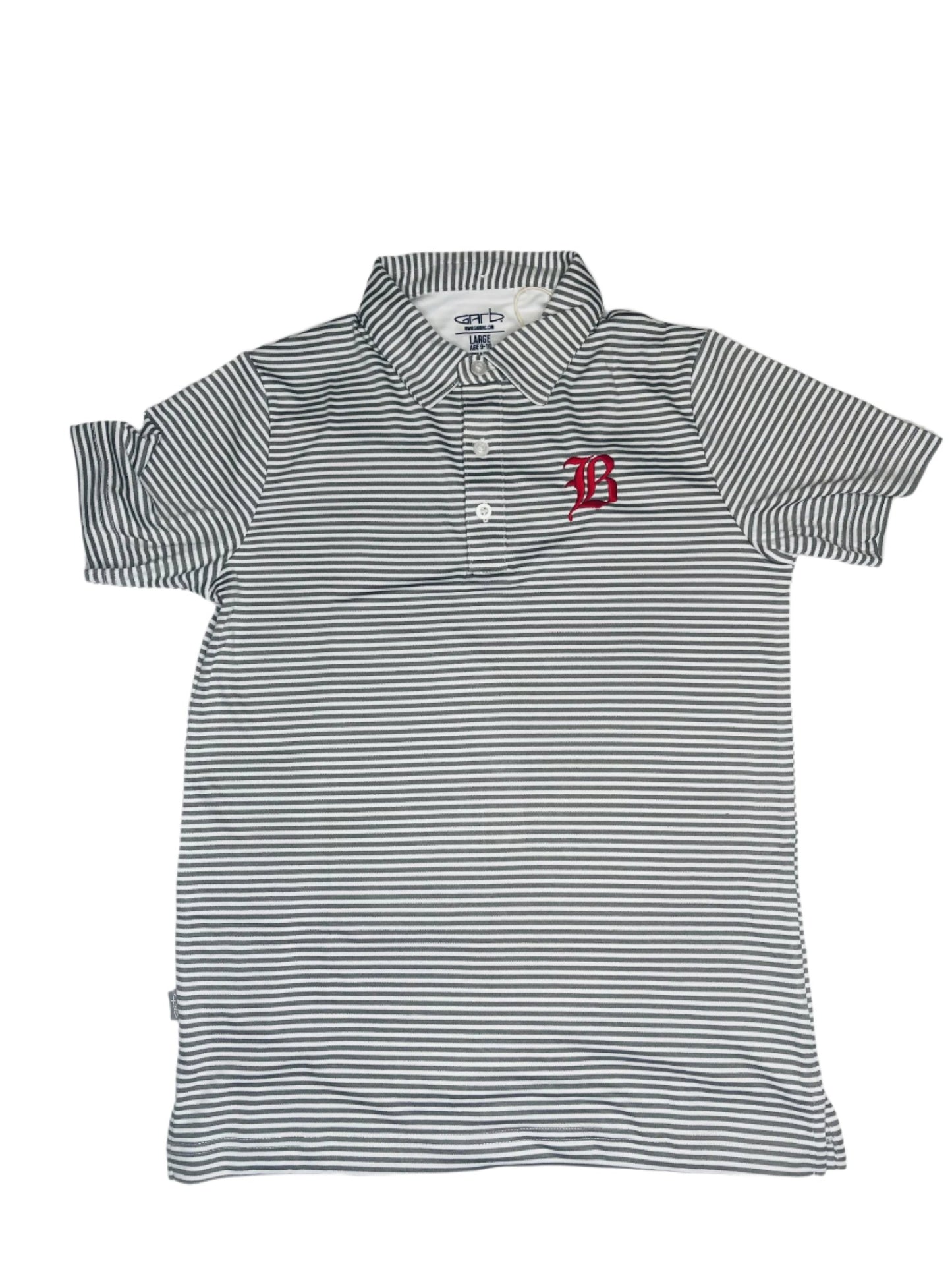 Garb: Stripe Polo Grey